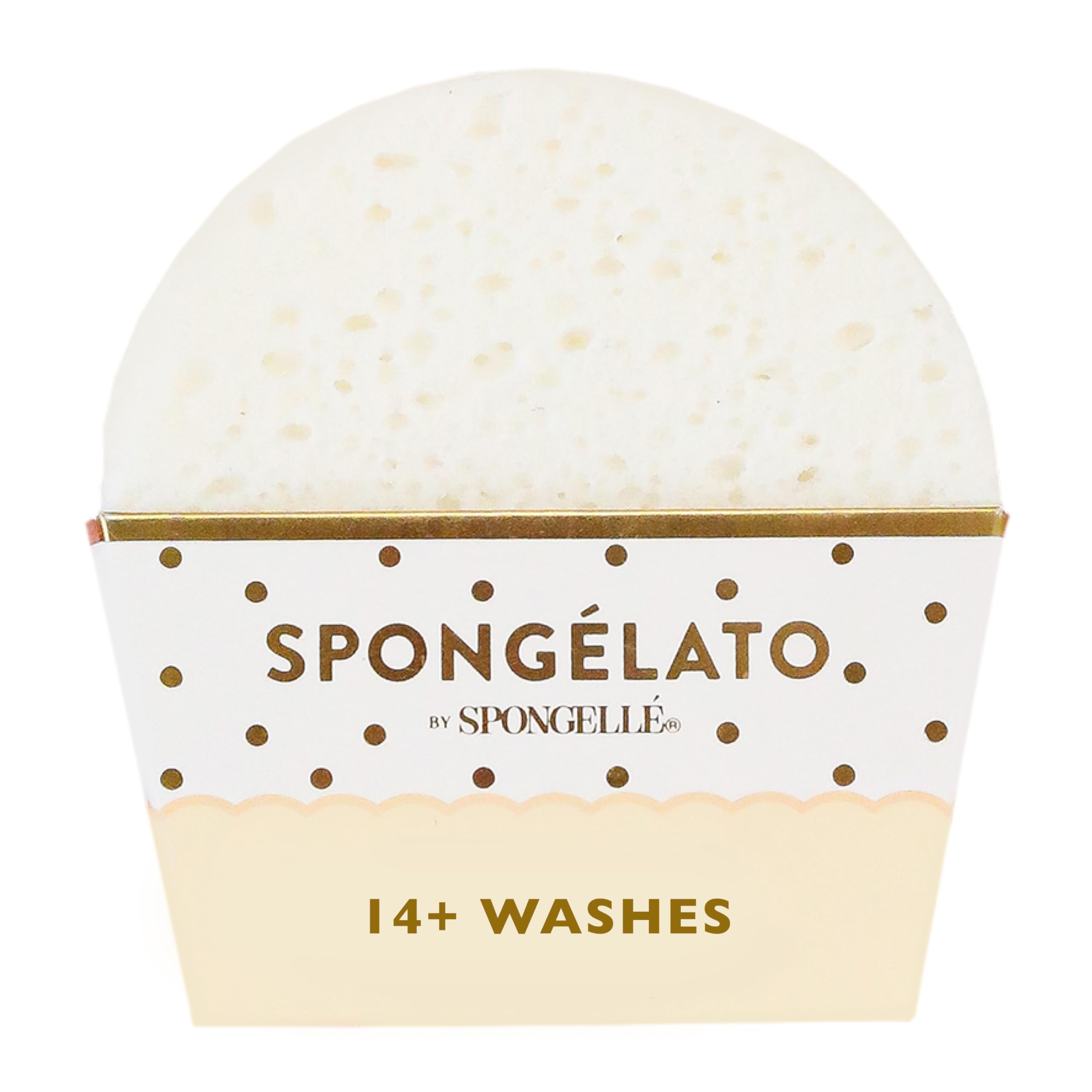 Spongelle Spongelato loofah exfoliating scrubber for gentle buffing and smoother skin in the shower.