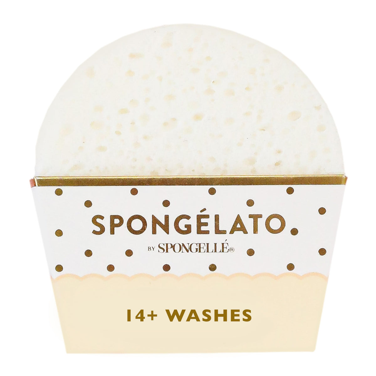 Spongelle Spongelato loofah exfoliating scrubber for gentle buffing and smoother skin in the shower.