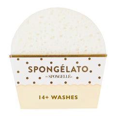 Spongelle Spongelato loofah exfoliating scrubber for gentle buffing and smoother skin in the shower.