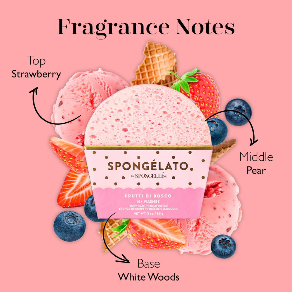 SPONGELLÉ Spongelato loofah Fior di Latte with creamy scent for pampered skin.