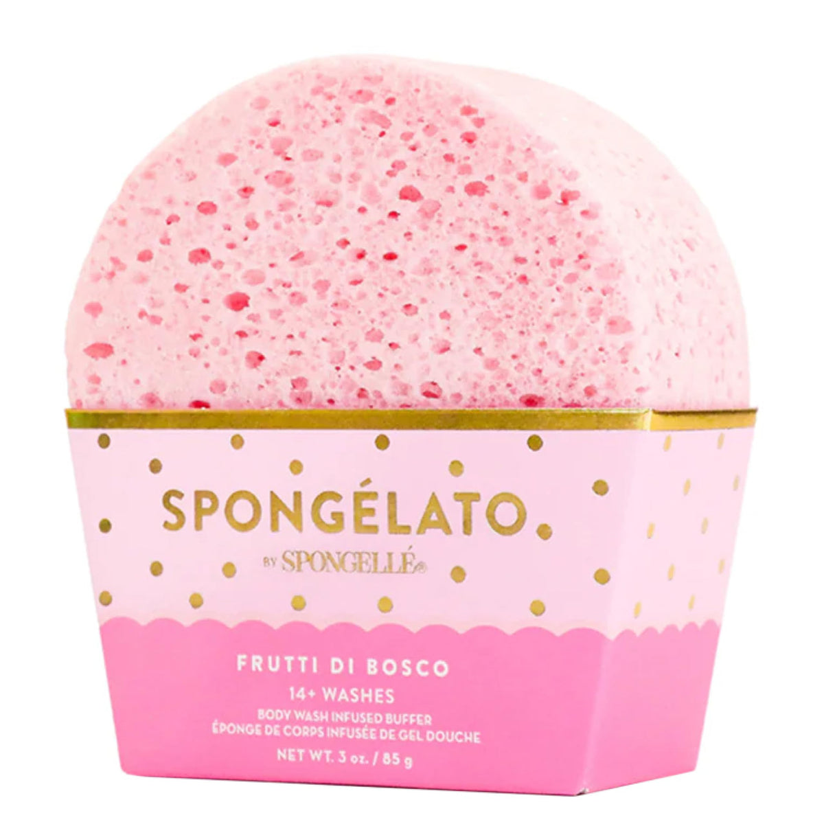 SPONGELLÉ Spongelato loofah Frutti di Bosco for gentle exfoliation and berry fragrance.
