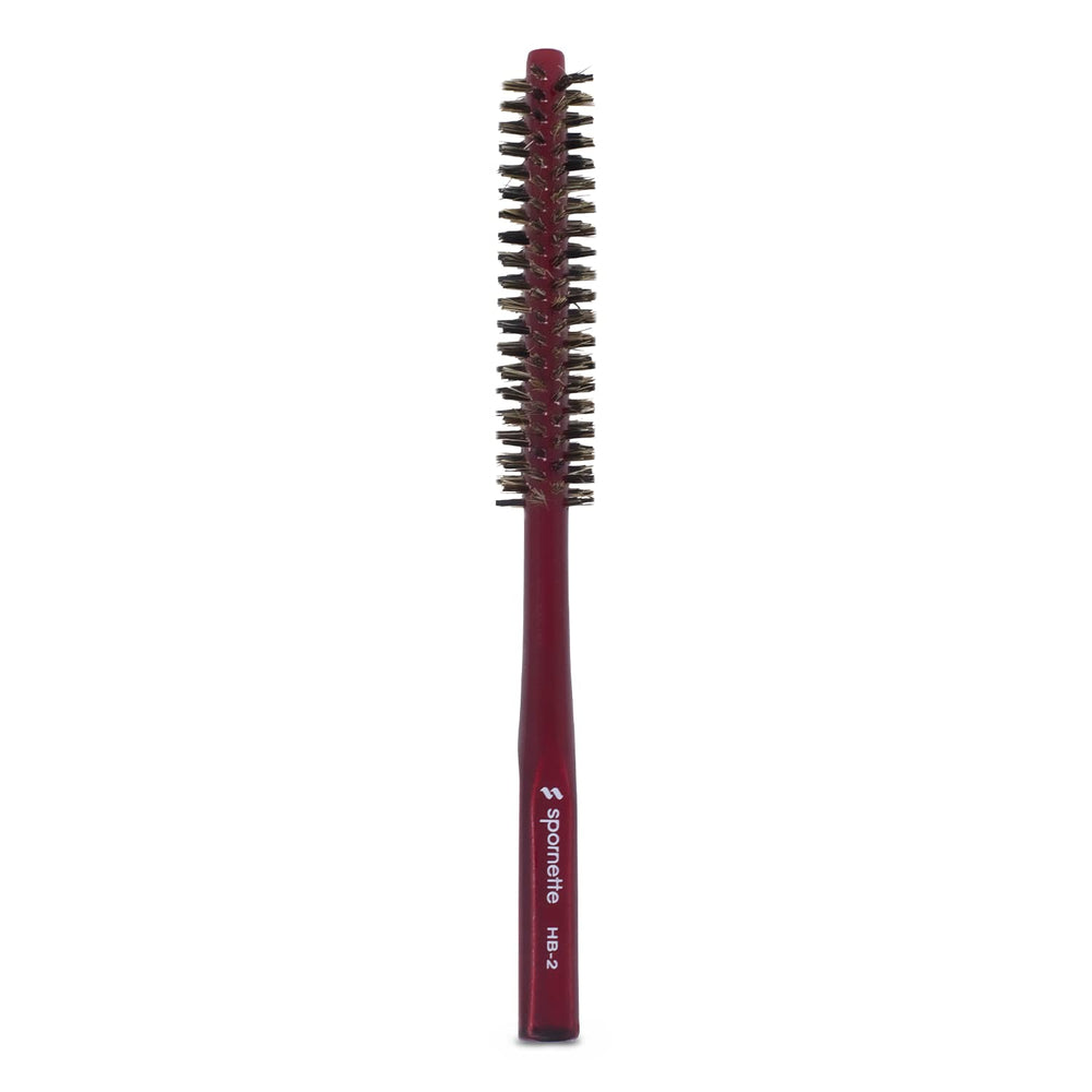 SPORNETTE Mini Brosse ronde en poils de sanglier pour ajouter du volume