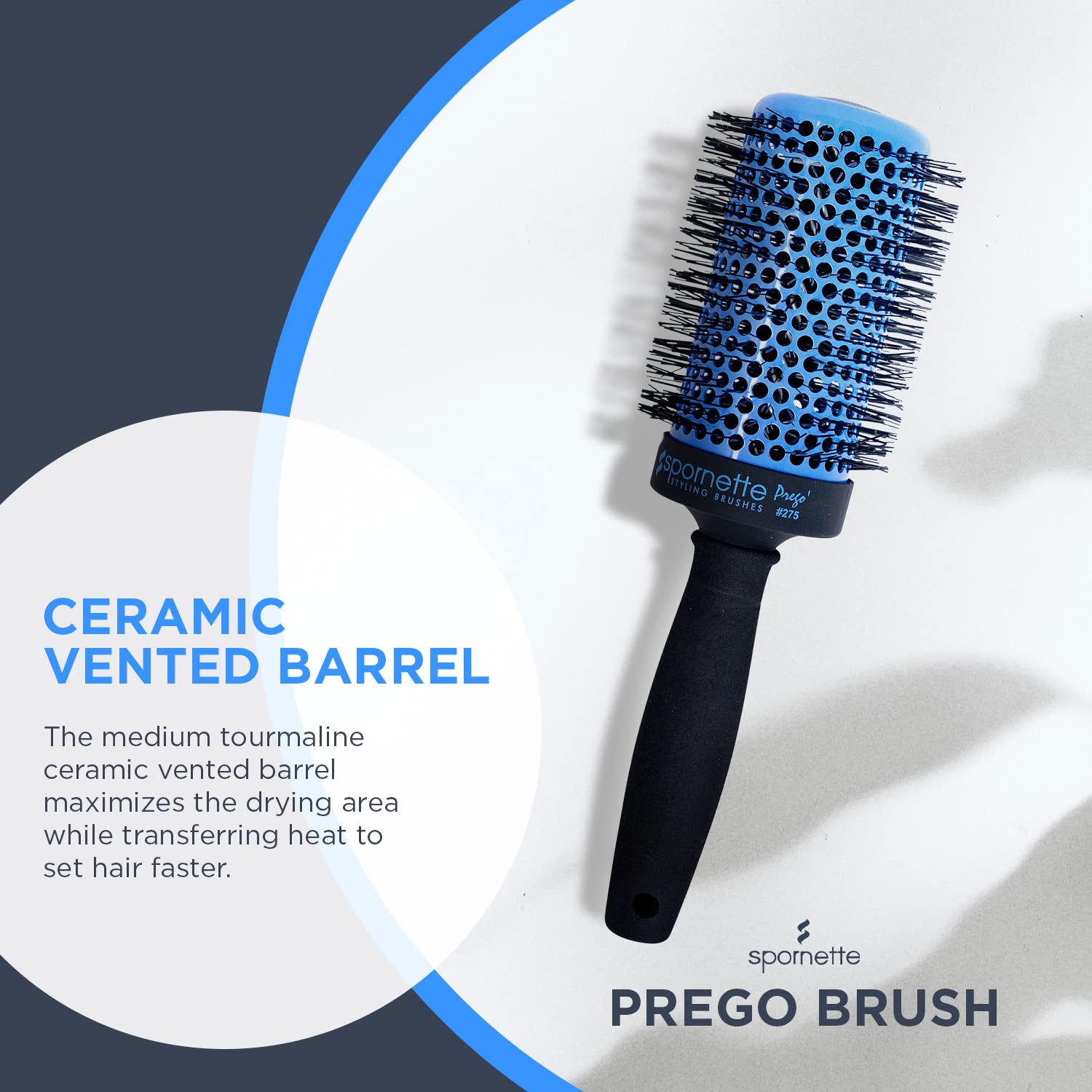 Spornette Prego barillet ventile pour sechage rapide et volume.