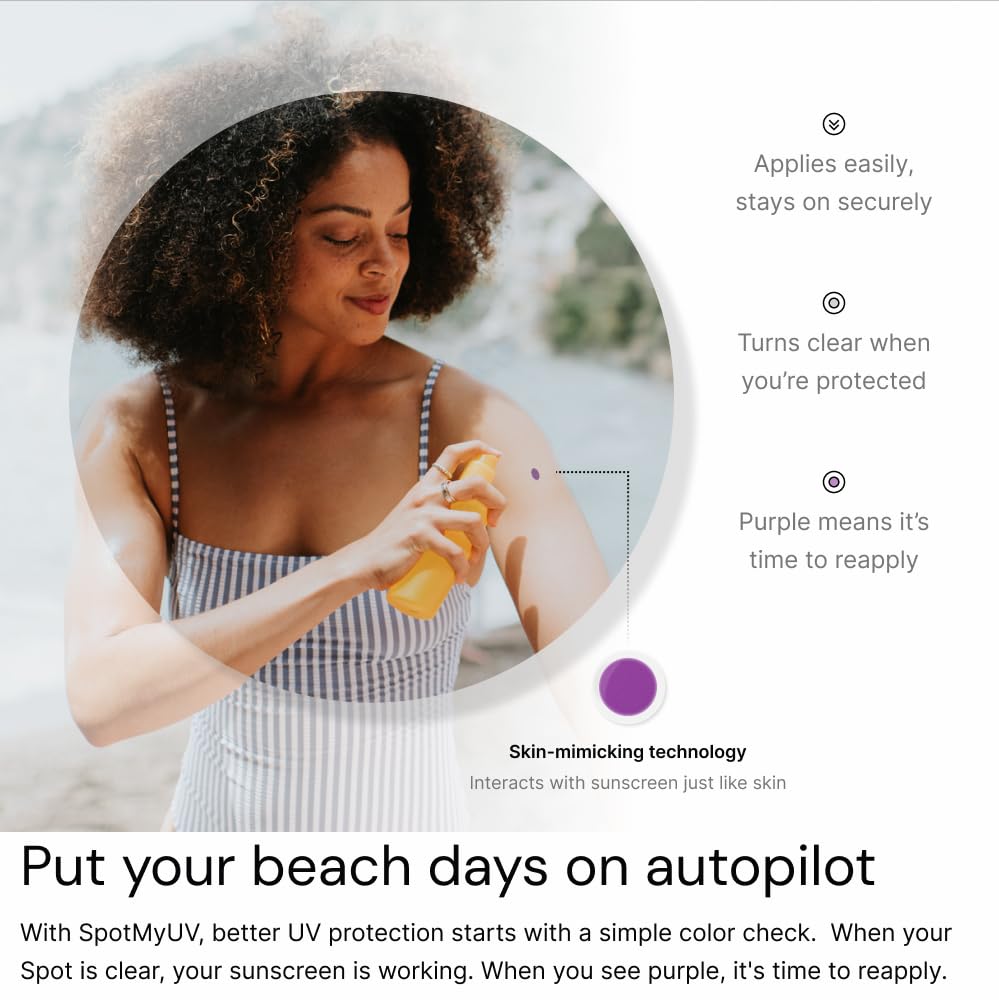 SpotMyUV adhésif sans latex convient à toute la famille et aux activités.