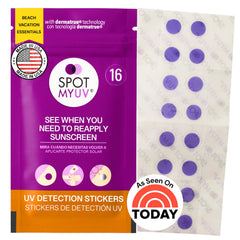 SPOTMYUV detecteur UV sur peau montrant le changement de couleur