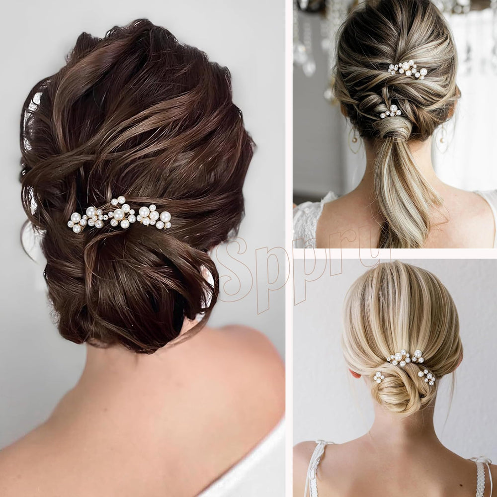 Sppry epingle-cheveux-u-perles-or-chignon-elegant, fixation légère et charmante.