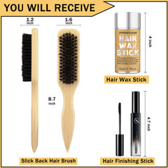 SPRINGSUGAR brosse bois dos-lisse: outil précis pour fixer les mèches près du cuir chevelu.