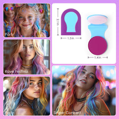 SPRINGSUGAR lavable-non-toxique: coloration temporaire sûre pour cheveux clairs chez enfants et adultes.