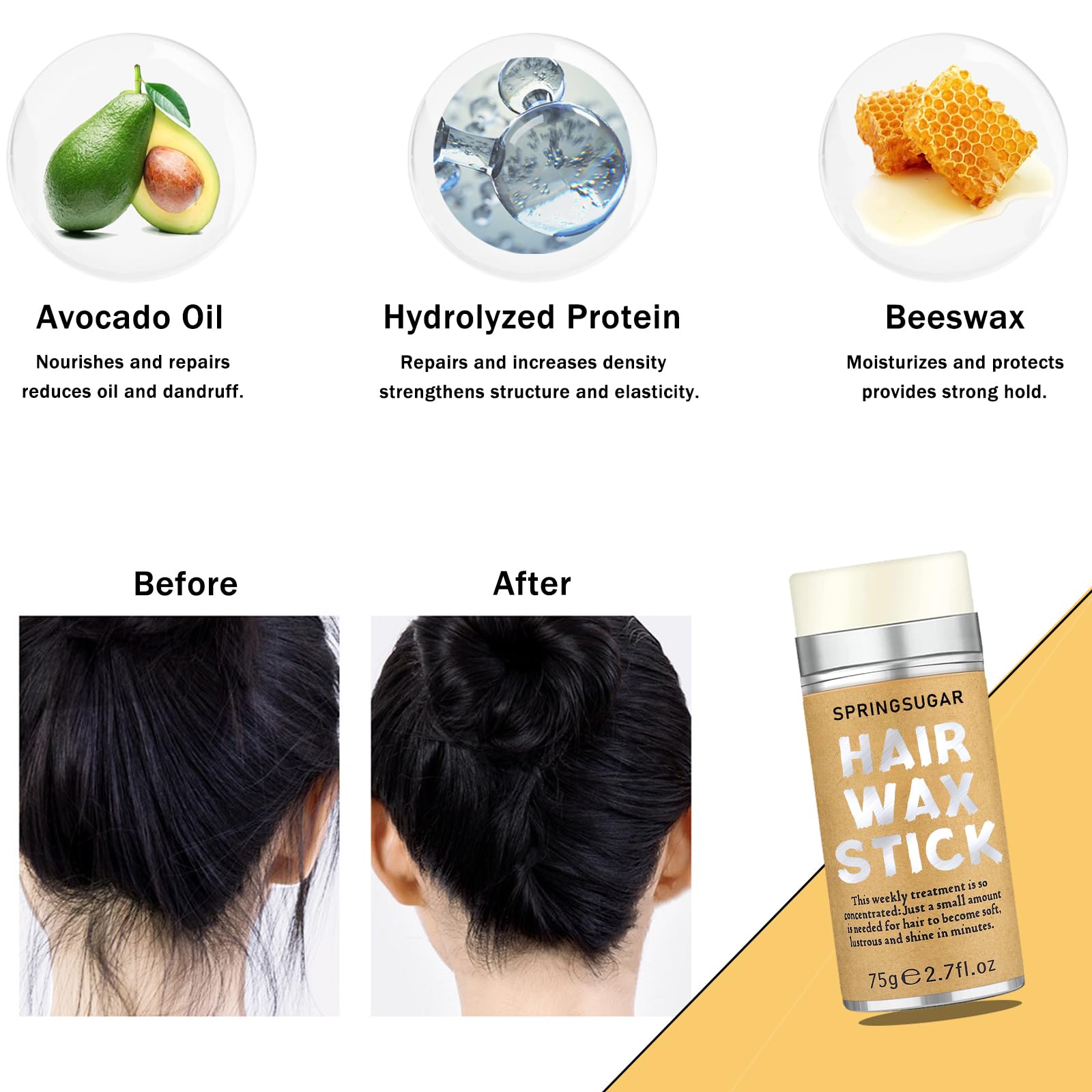 SPRINGSUGAR peigne coiffant – démêlage sans douleur et coiffage facilité au quotidien.