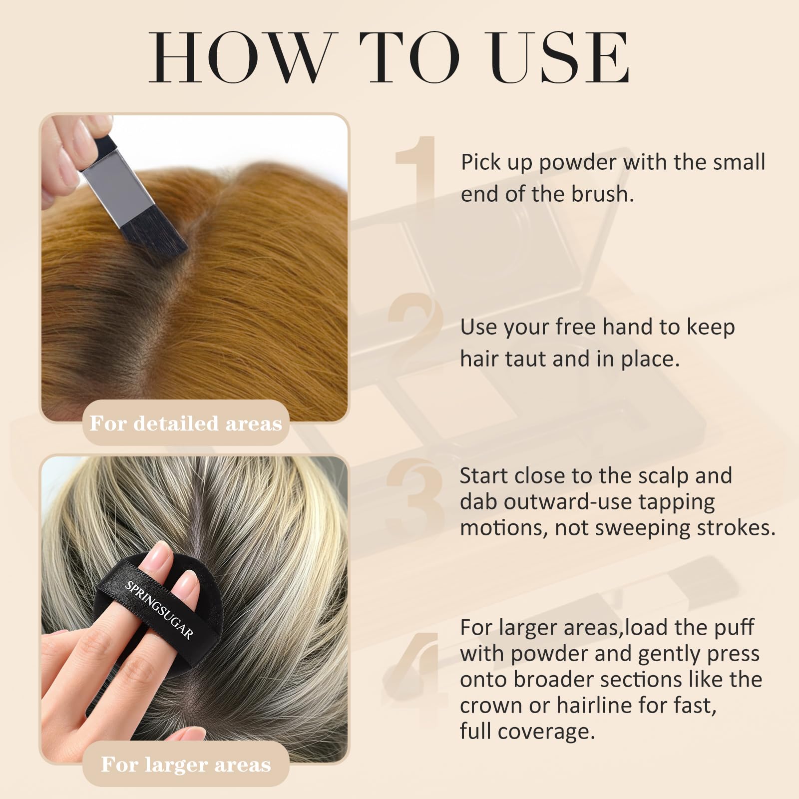 SPRINGSUGAR Root Touch Up – résistance à la transpiration jusqu'à 48 heures