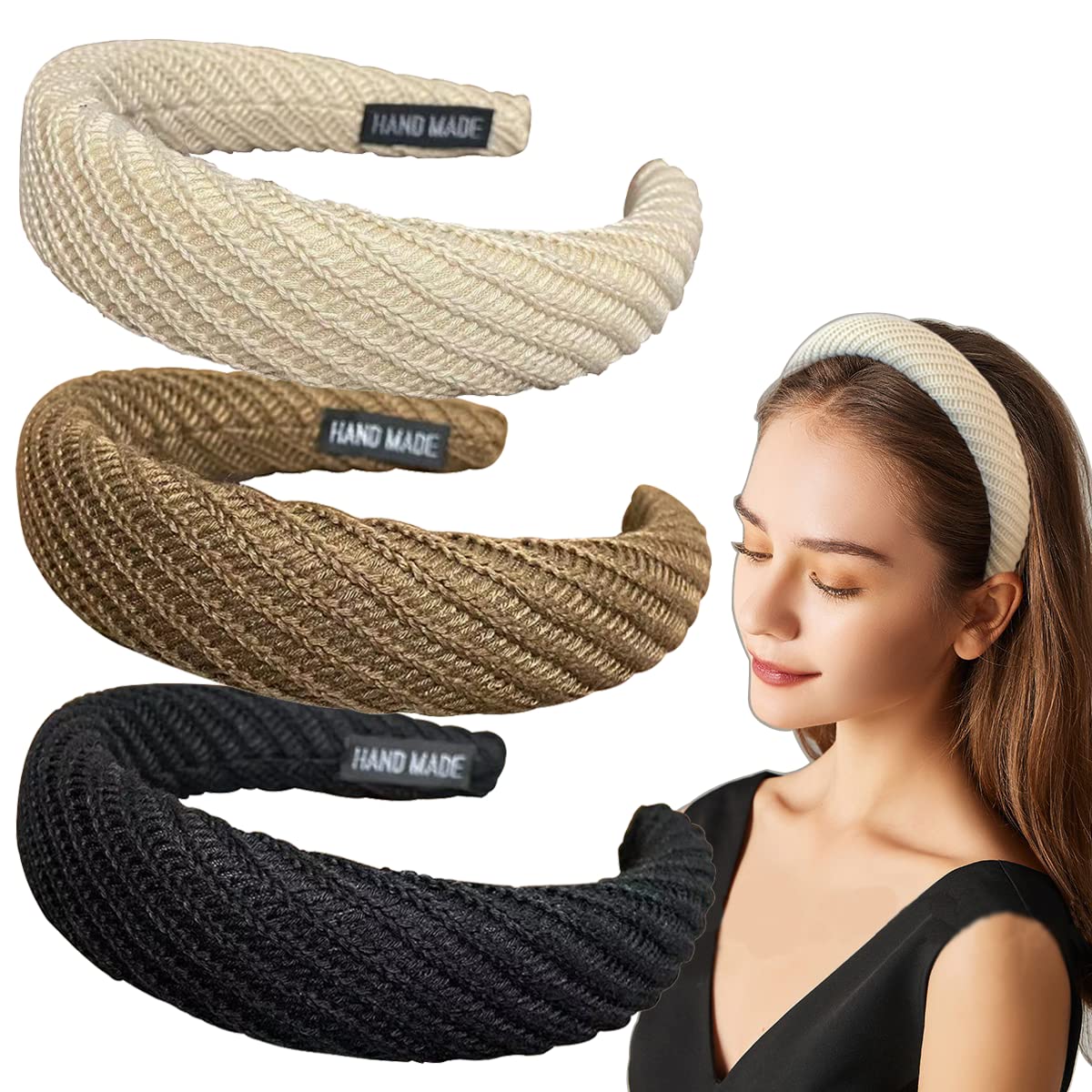 Springtime bandeau tricoté ivoire, utilisation pour maîtriser les mèches et accessoiriser