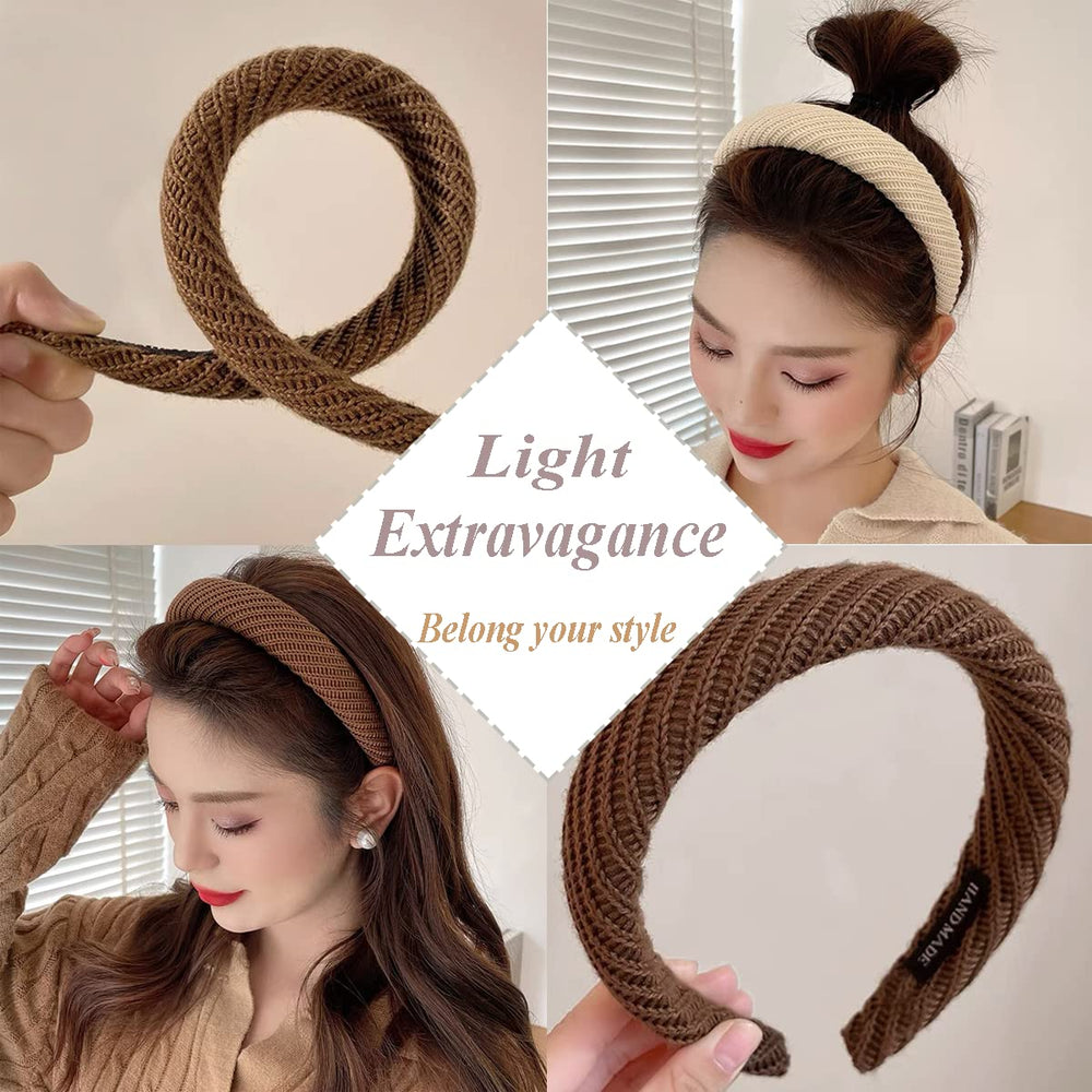 Springtime bandeau tricoté noir, utilisation pratique pour cheveux de toutes longueurs.