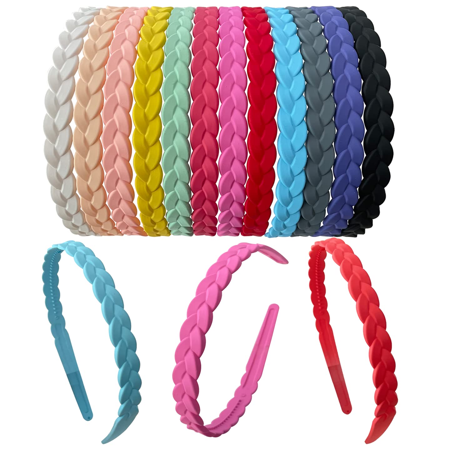 Springtime look chic avec bandes-cheveux colorées, complètent n'importe quelle tenue.