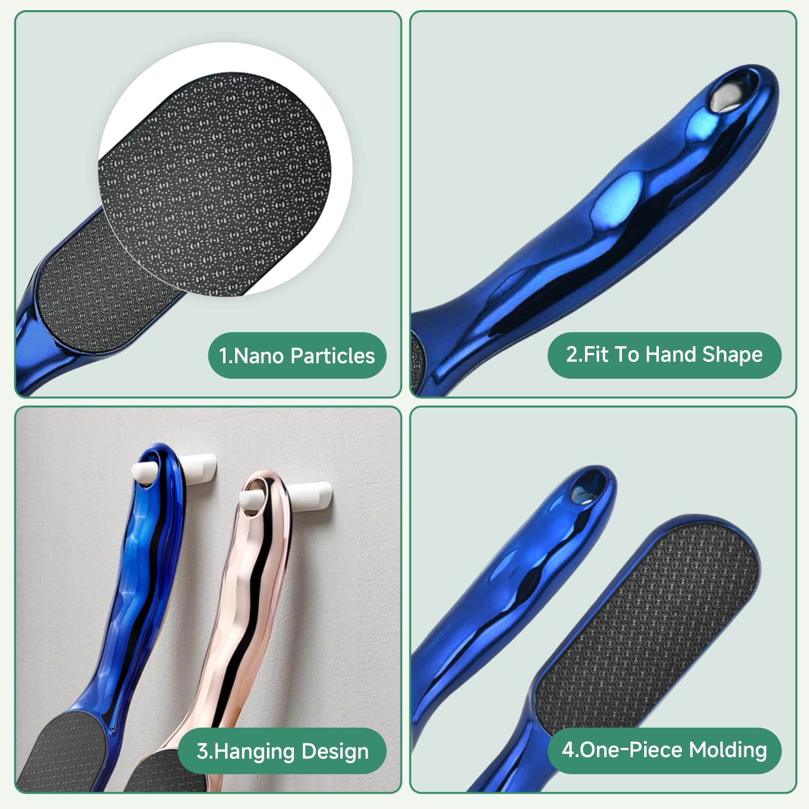 Sprsum nano-verre pied-file impermeable nettoyage rapide : outil fiable pour pédicure