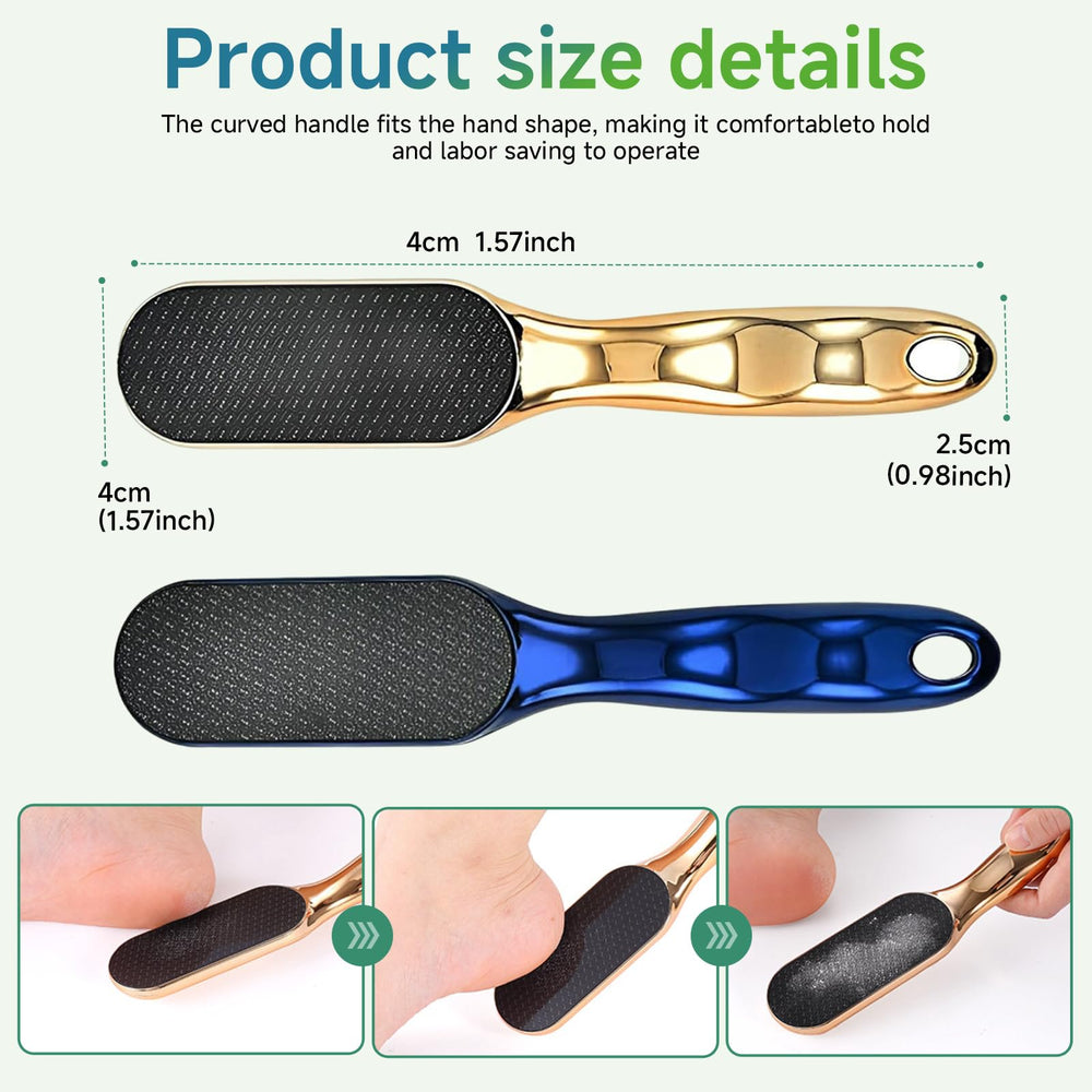 Sprsum nano-verre pied-file or bleu : finition douce à domicile pour pédicure
