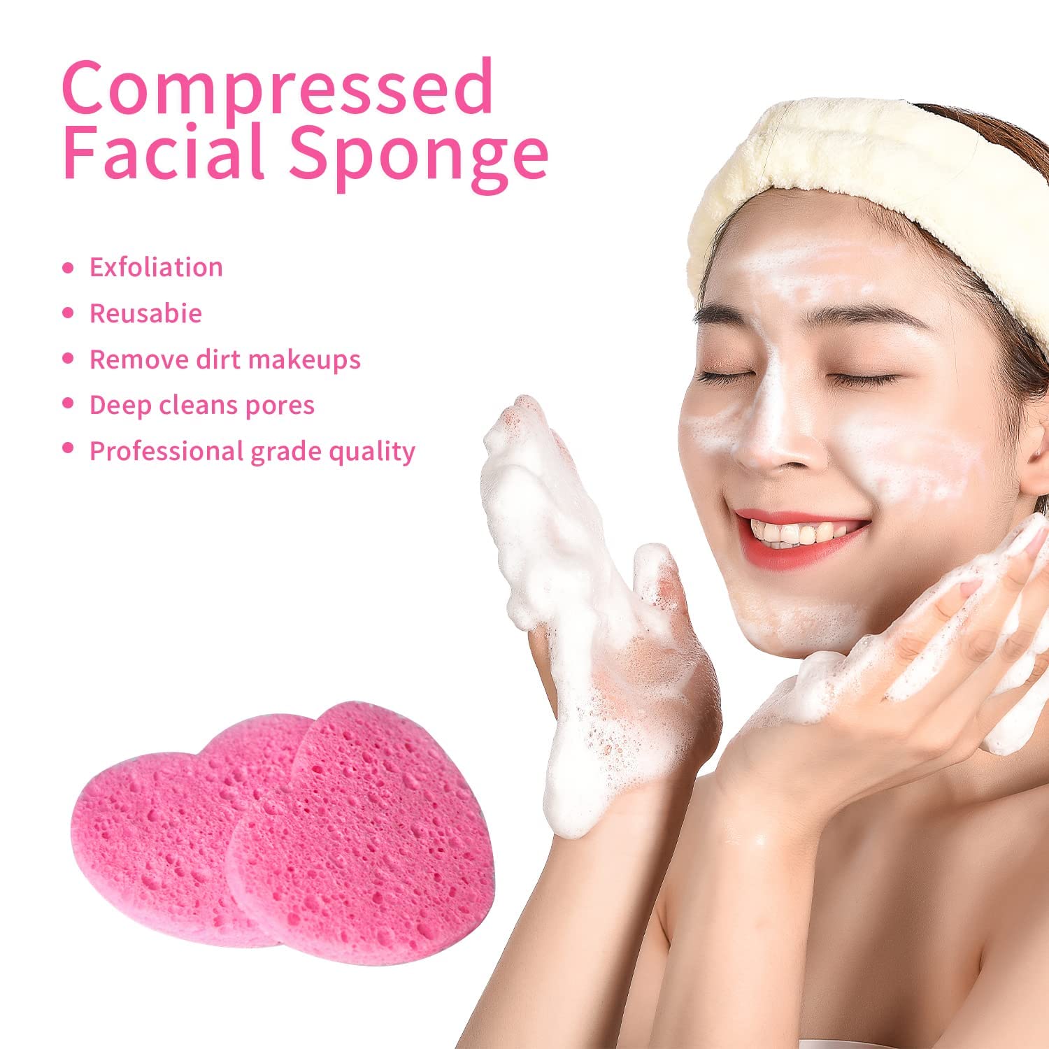 Éponge Spunspon pour démaquillage et retrait des masques