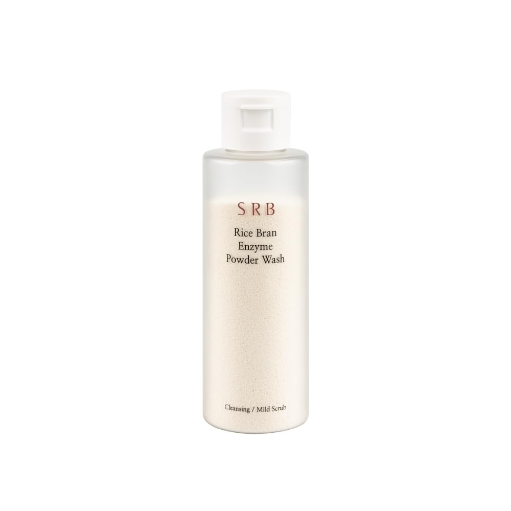 SRB bouteille du nettoyant en poudre exfoliant révèle peau fraîche et hydratée.