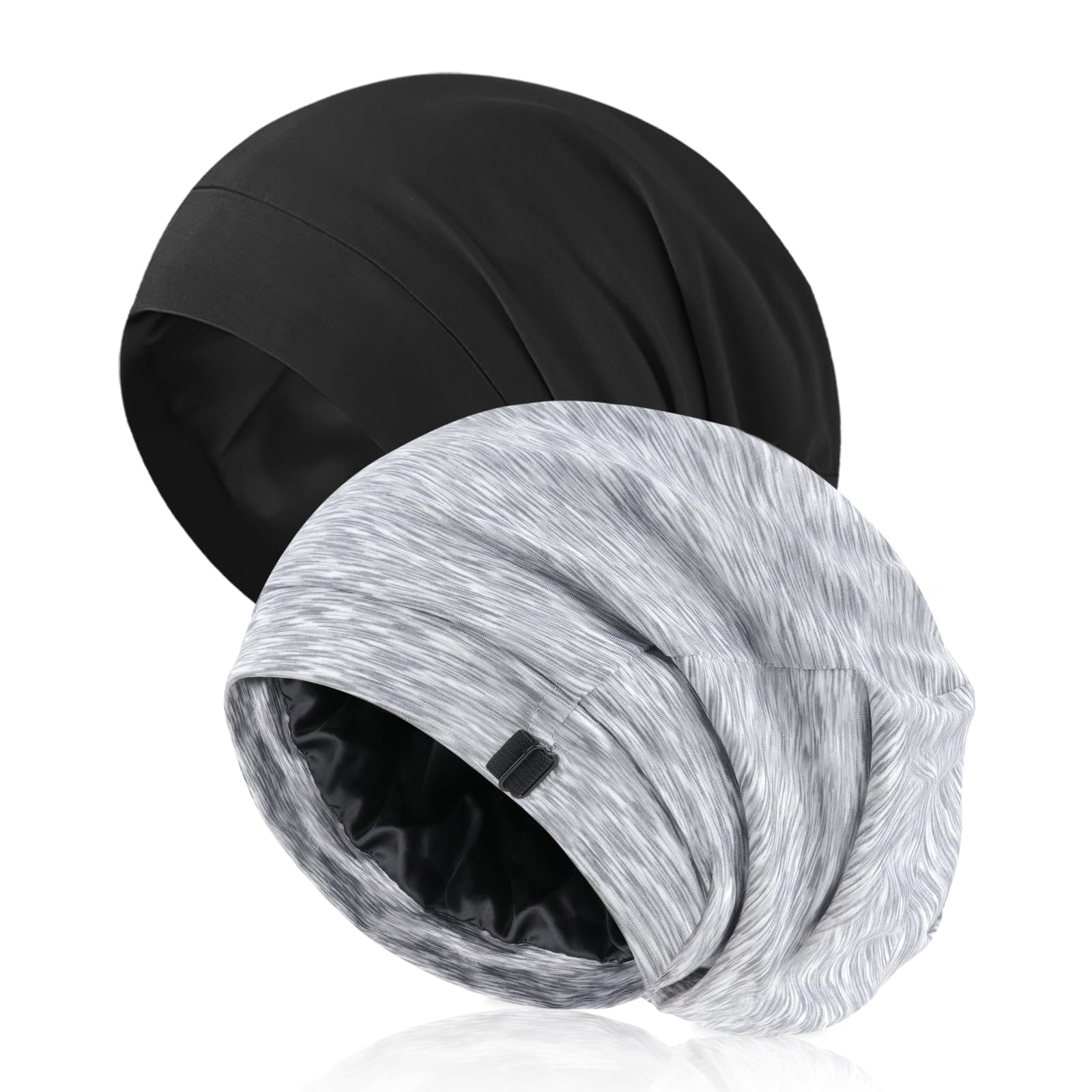 Bonnet satin Srevela pour homme ajustable, maintien securisé toute la nuit.