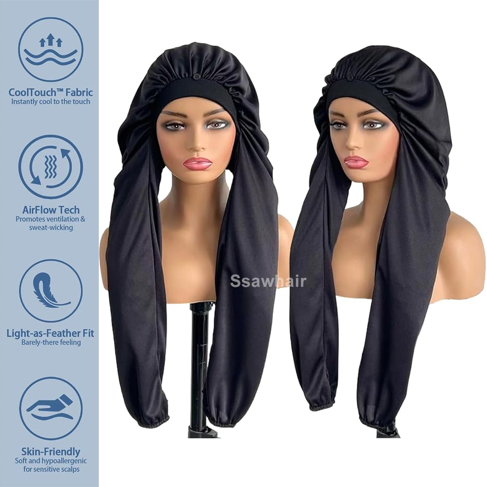 Confort Ssawhair bonnet compatible avec braids et locs