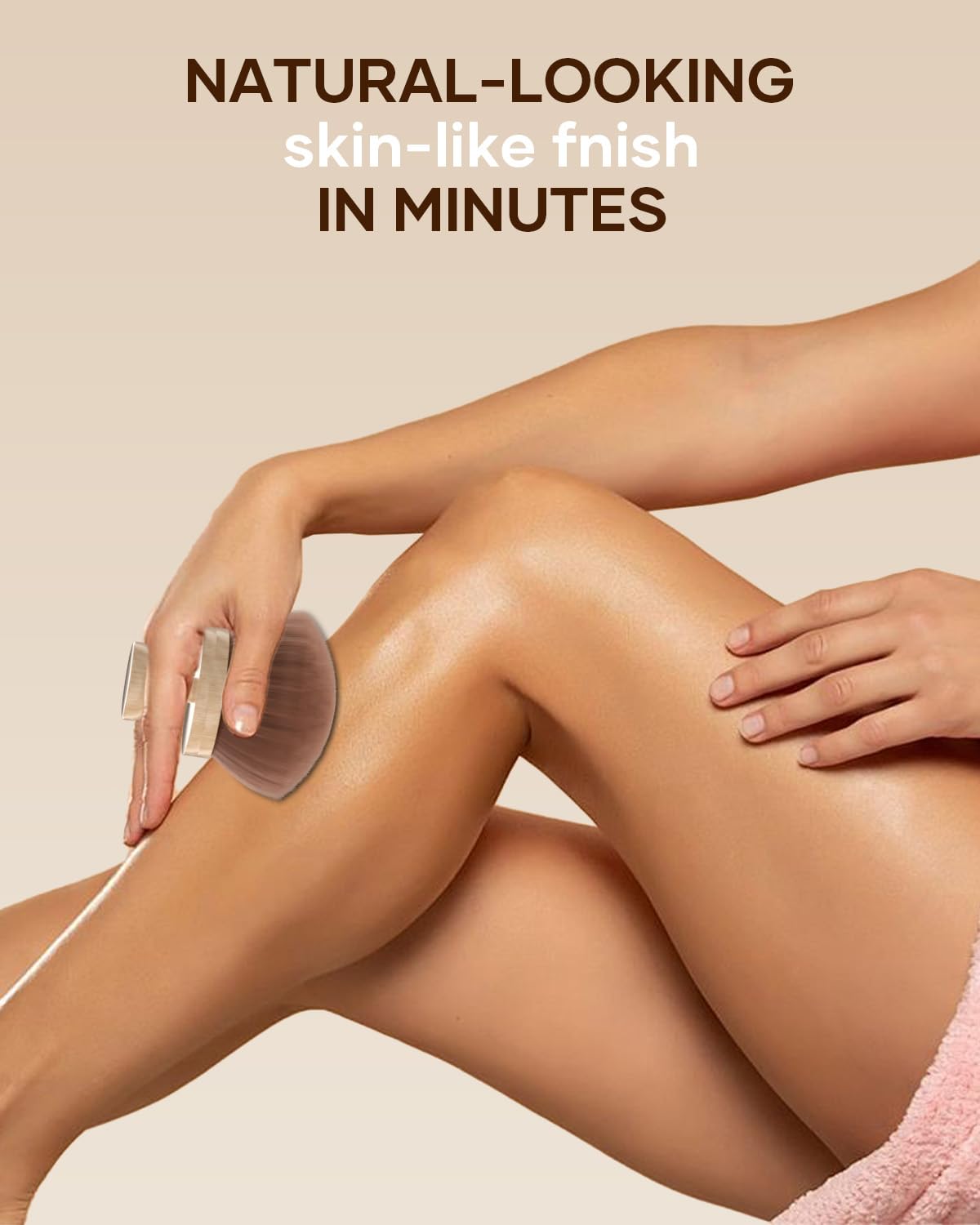 Pinceau ssouwao idéal pour corps et visage, finition naturelle.