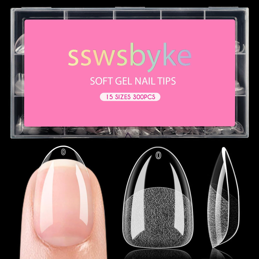 SSWSBYKE embouts amandes extras-courts pour extensions rapides et propres.