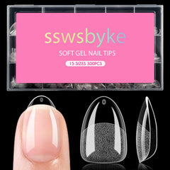 SSWSBYKE embouts amandes extras-courts pour extensions rapides et propres.