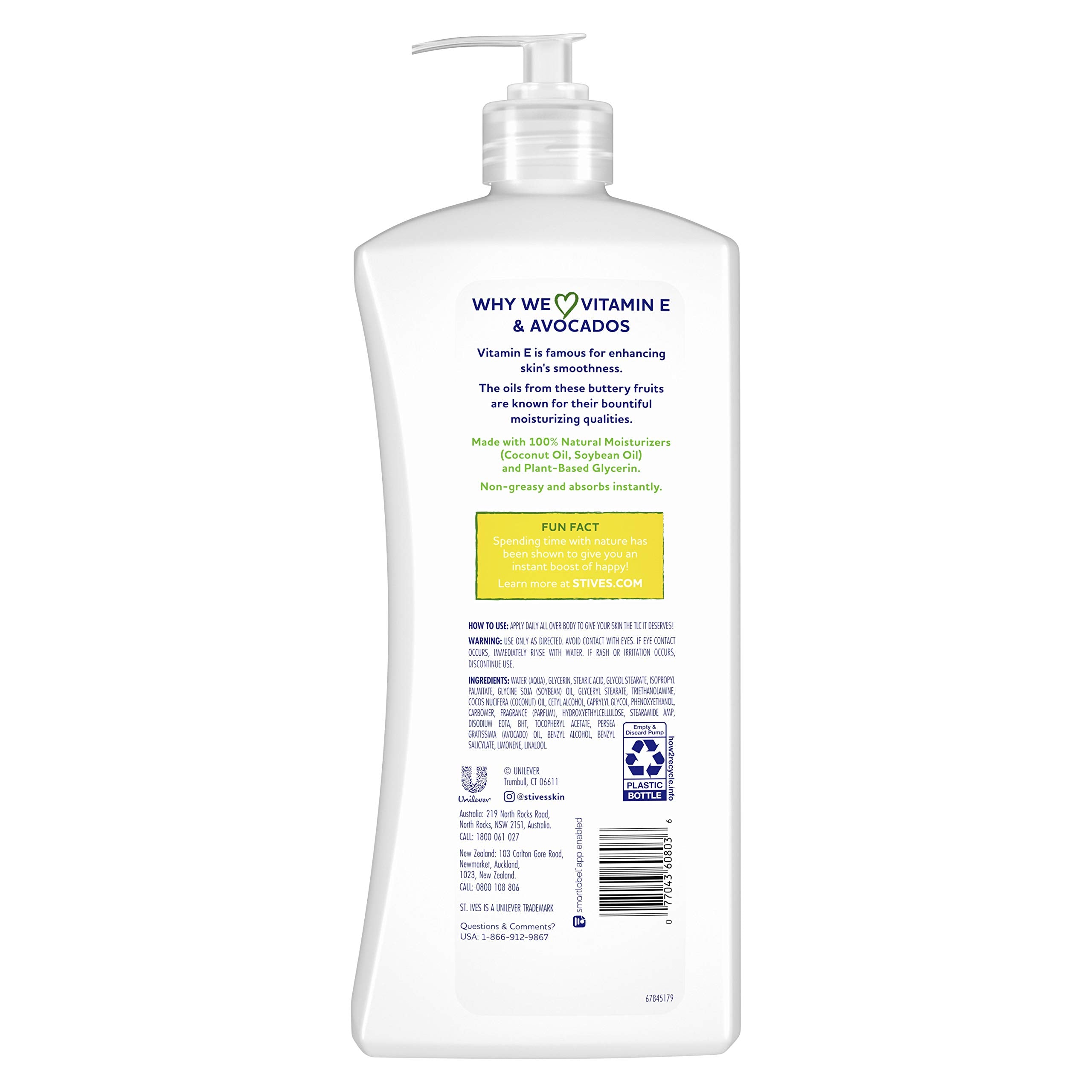 Avocats frais utilisés dans la formulation St. Ives pour hydrater la peau.