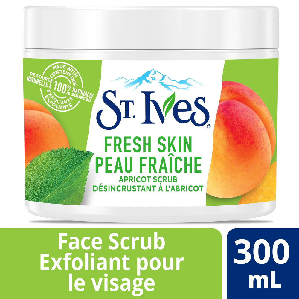 St. Ives Fresh Skin Scrub grains noix pour exfolier en douceur.