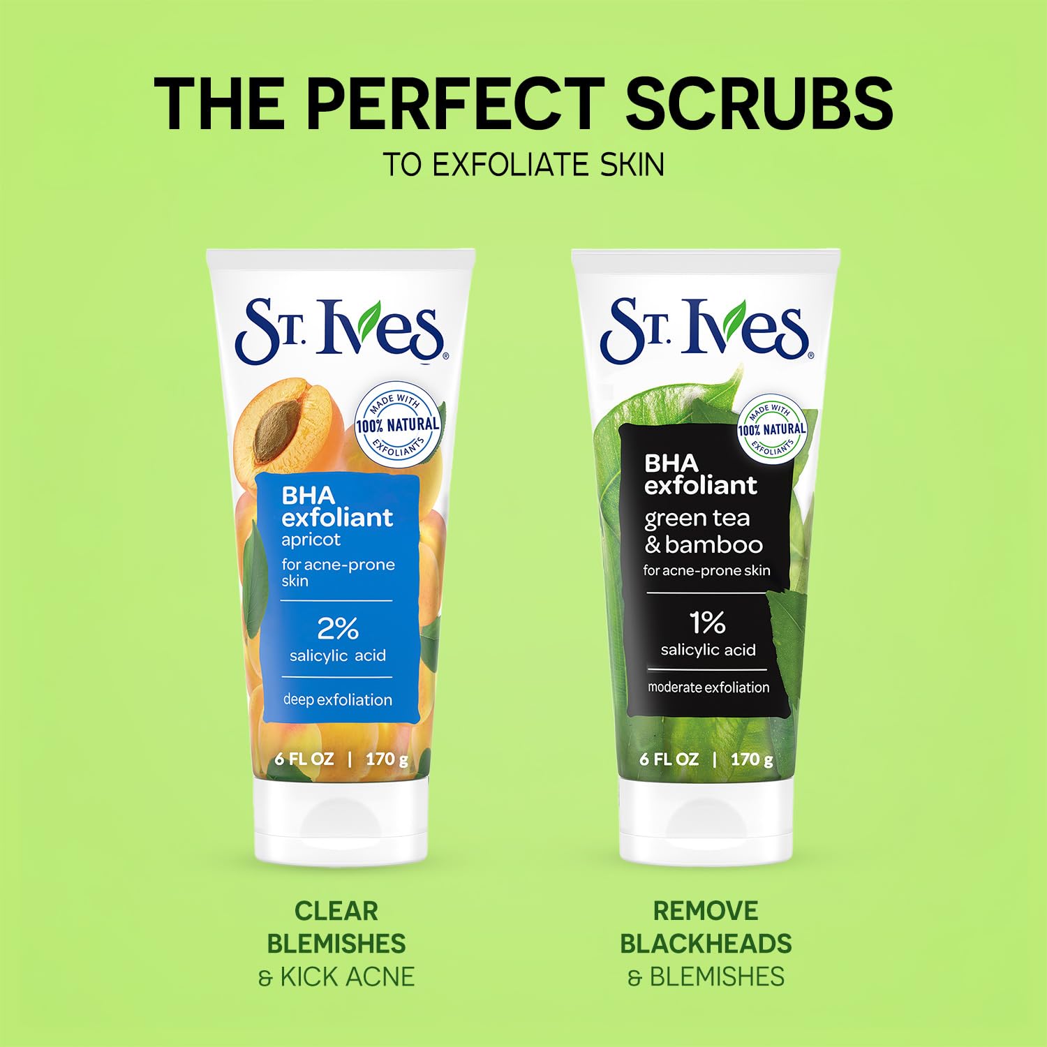 Gommage visage St. Ives Abricot: exfoliation légère pour peau lisse.