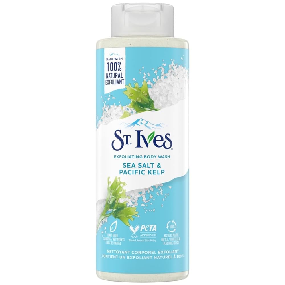 St. Ives Gommage Corps avec sel marin et algues pacifiques pour peau éclatante