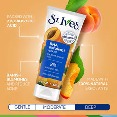 Gommage visage St. Ives Thé Vert et Bambou: exfoliation efficace et fraîcheur.