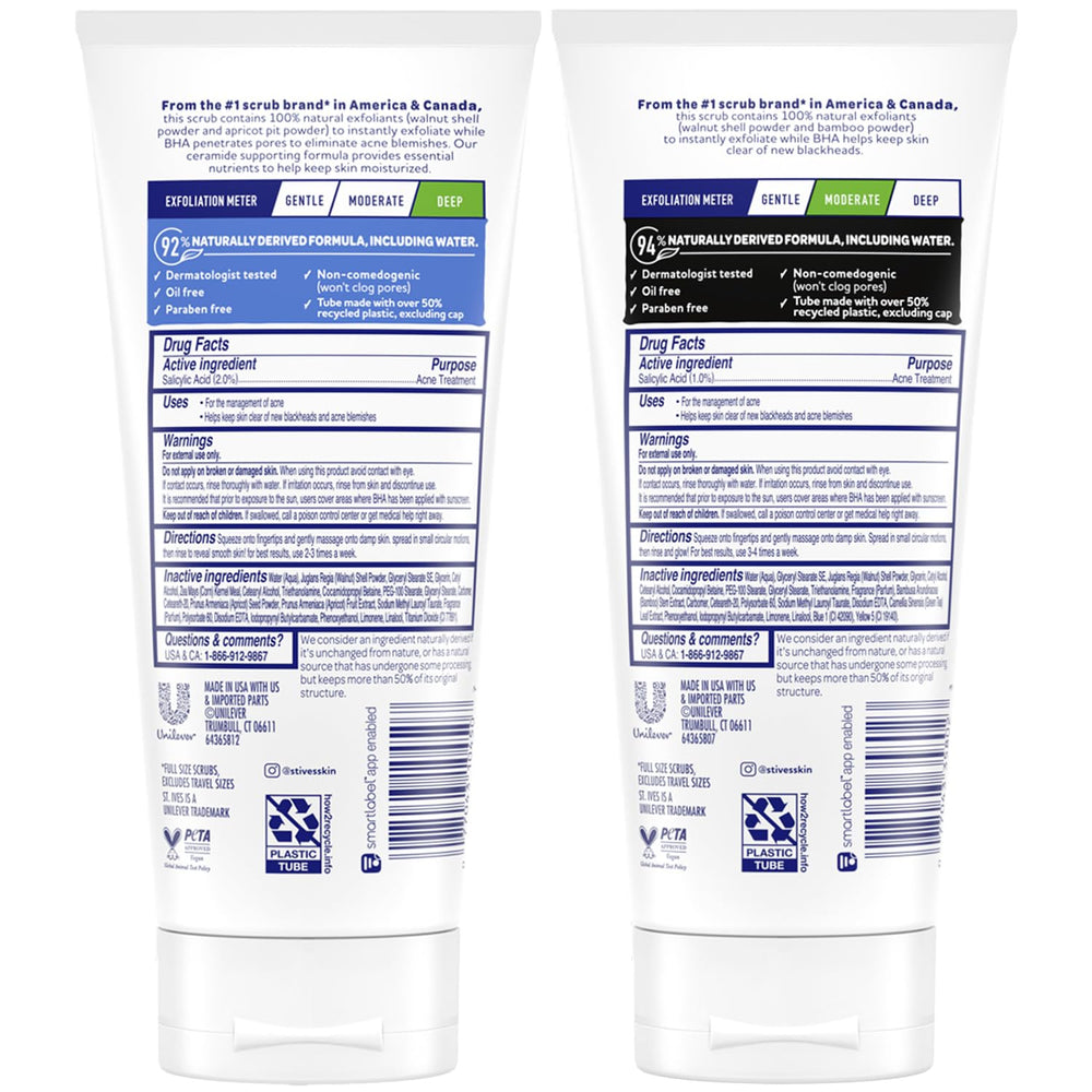 Gommage visage St. Ives Thé Vert et Bambou: aide à clarifier les pores.