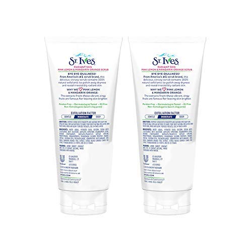 St. Ives gommage visage mandarine, exfoliation naturelle pour peau radieuse