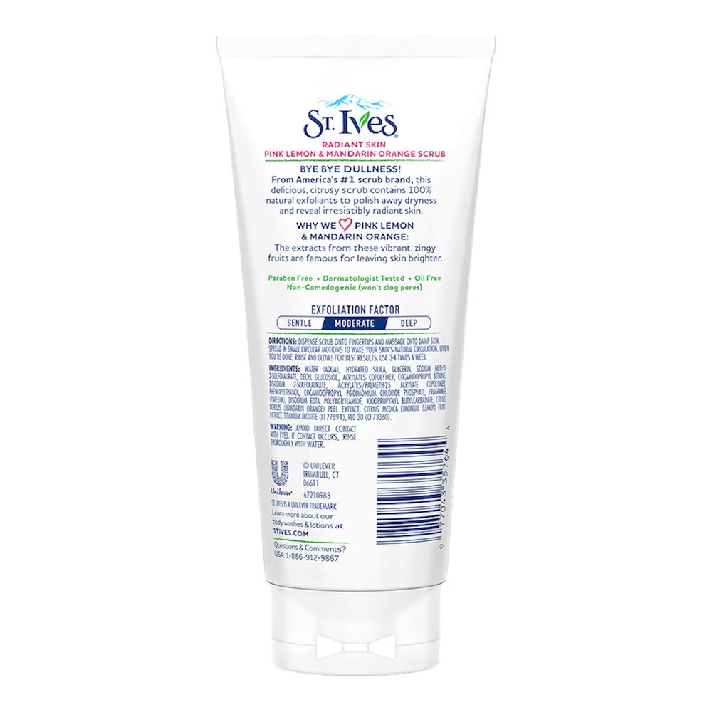 St. Ives Gommage Visage, texture pate exfoliante, révèle un teint plus frais.