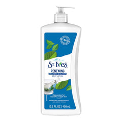 St. Ives Lotion Corps Renouvelante – bouteille-pompe hydratante et pratique.