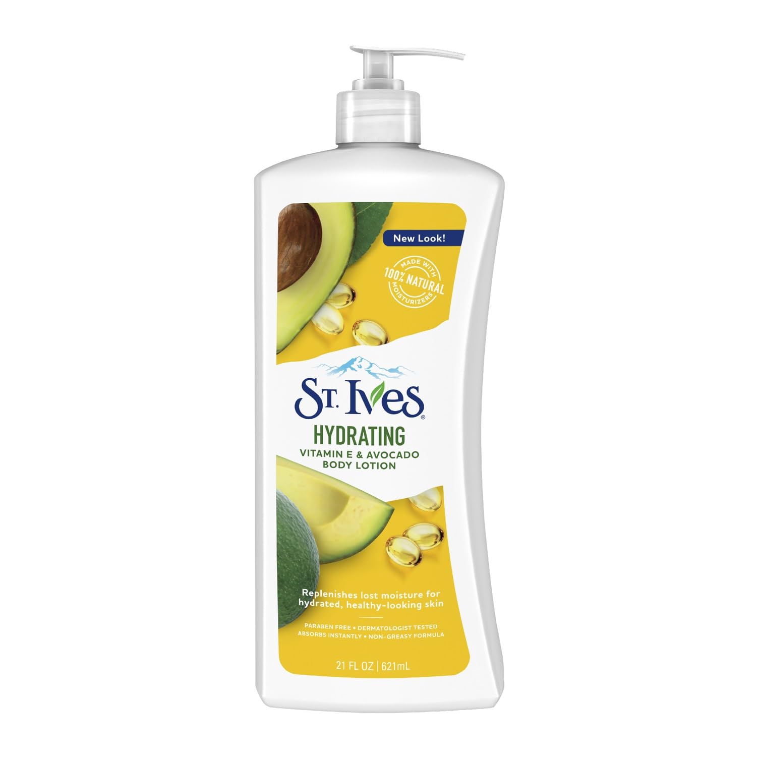 St. Ives Lotion Hydratante, bouteille 21oz, hydratation durable pour peau sèche
