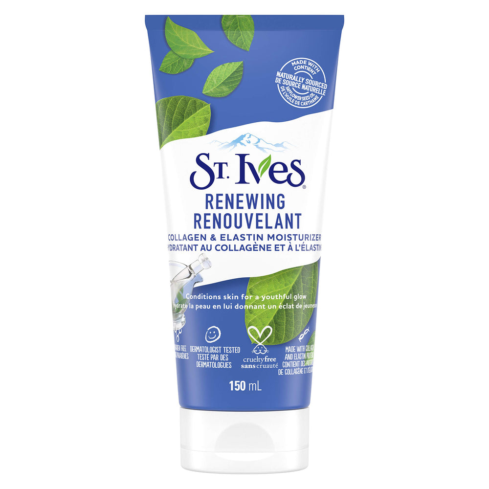 St. Ives Timeless Skin Collagen Elastin – bouteille 150 mL prête à hydrater.