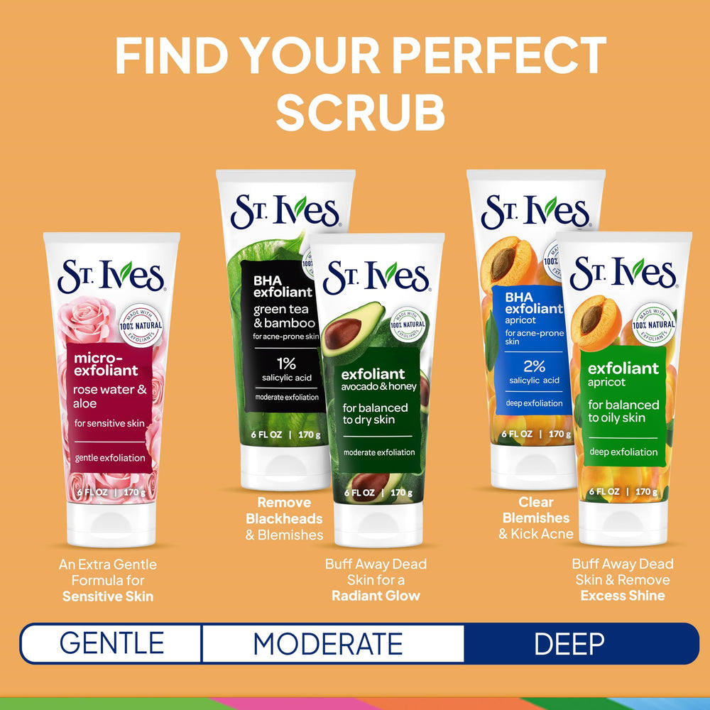 Packaging éthique St. Ives, sans parabènes, soin responsable.