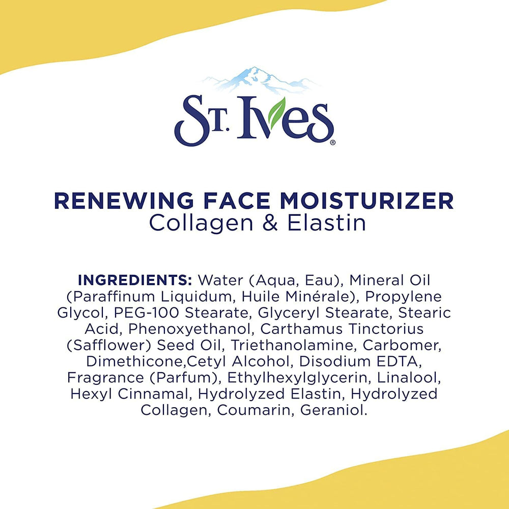 St. Ives Renewing Collagen & Elastin peut aider à une peau plus lisse.