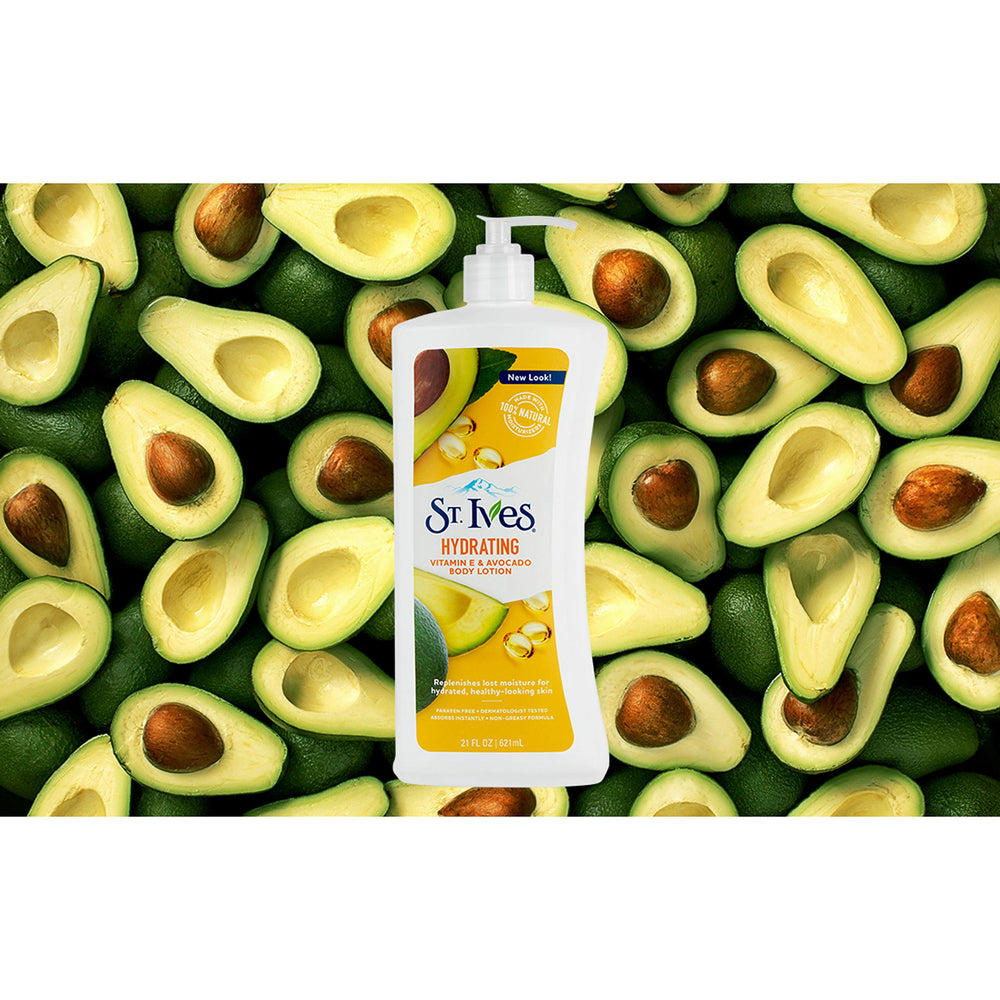 Label dermatologue testé et sans parabènes sur le produit St. Ives.
