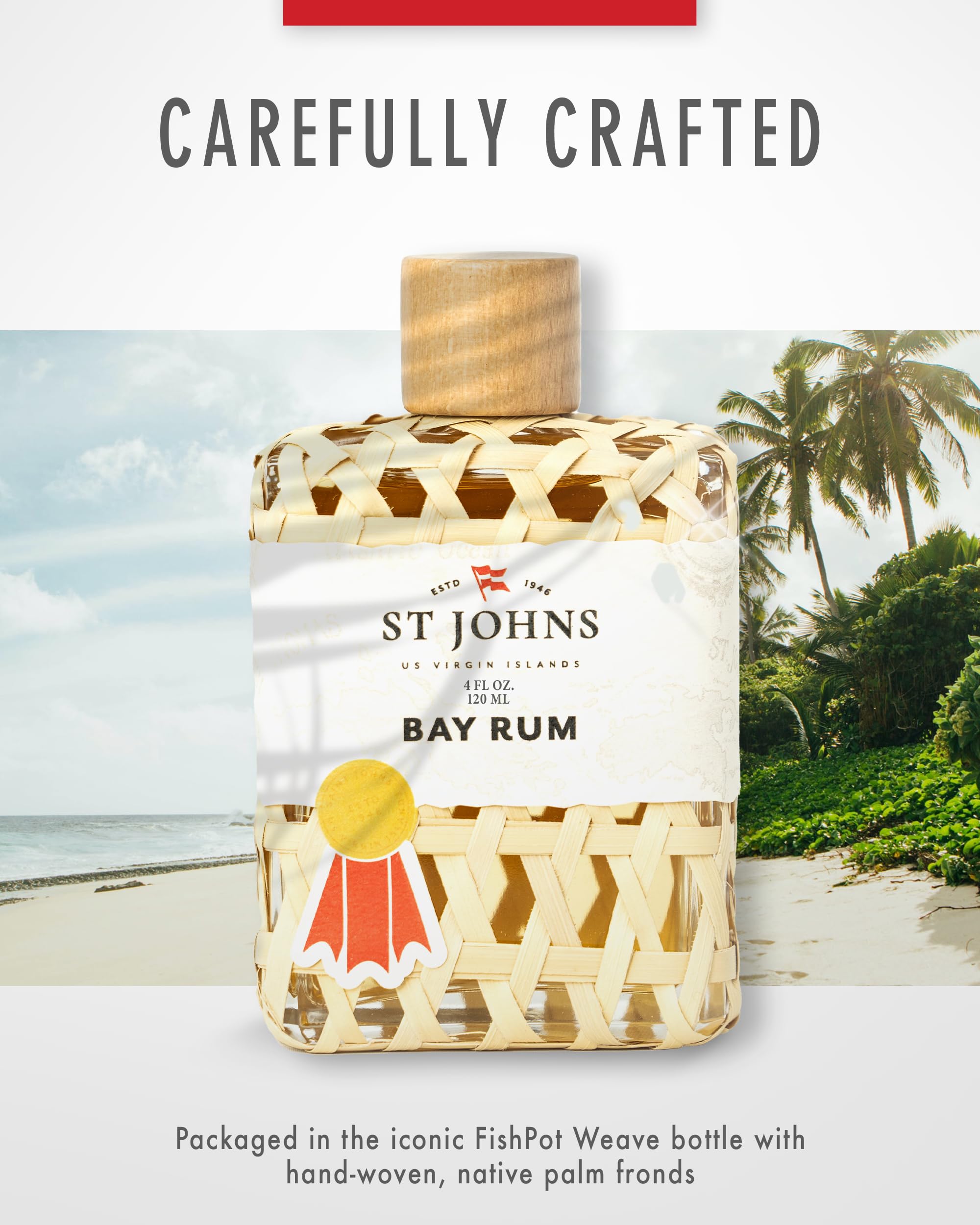 Rituel après-rasage St. John Bay Rum pour apaiser et hydrater la peau.