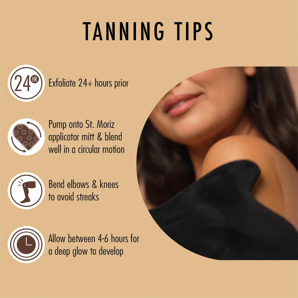 St Moriz Pro Dark Mousse teinte bronze sans soleil.