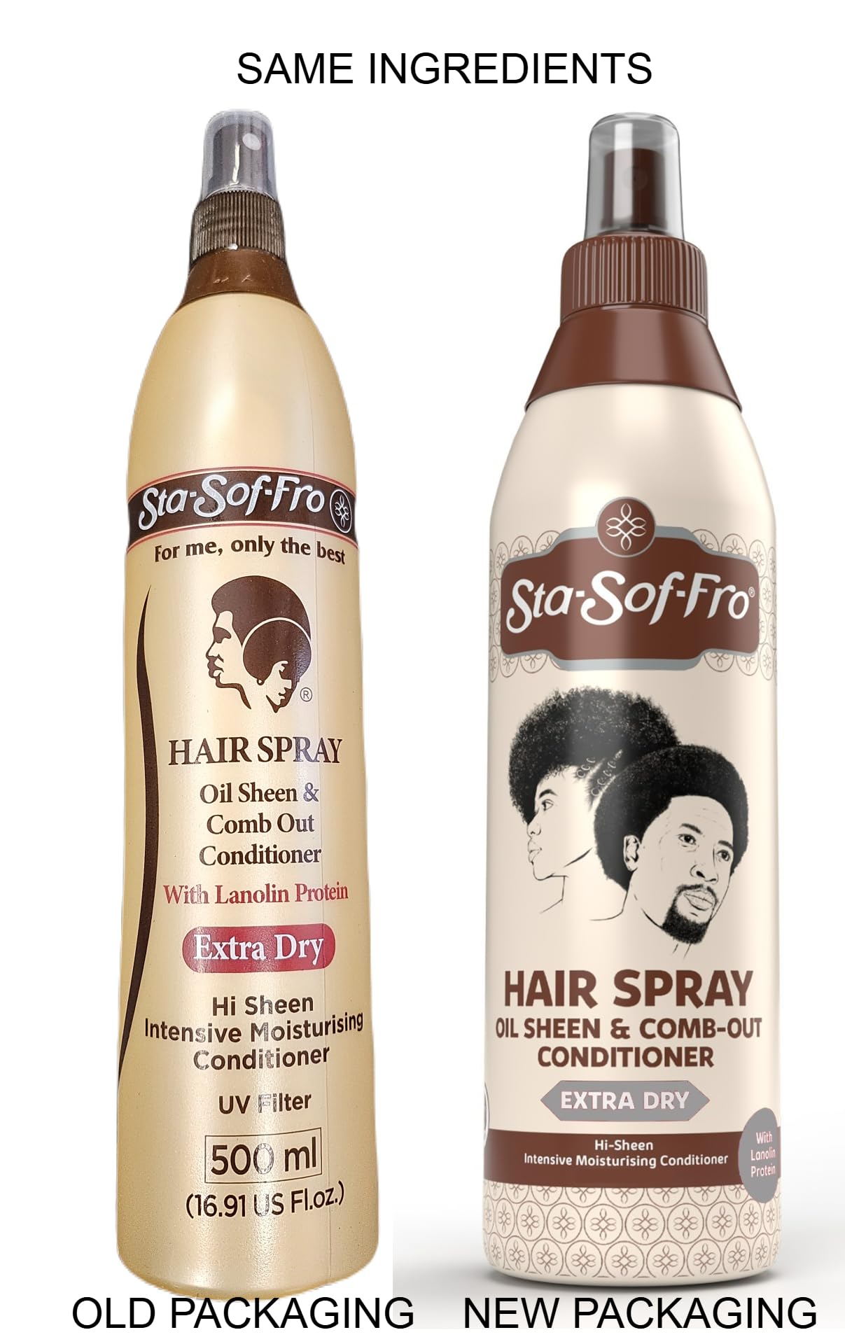 Sta-Sof-Fro: application du spray capillaire facilitant le démêlage et le soin des cheveux