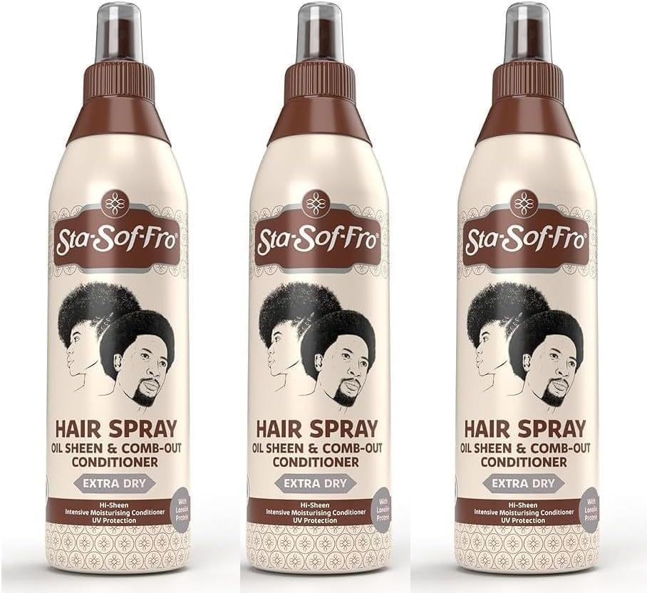 Sta-Sof-Fro démêlant pour cheveux et cuir chevelu avec lanoline, facilite le démêlage et le coiffage.