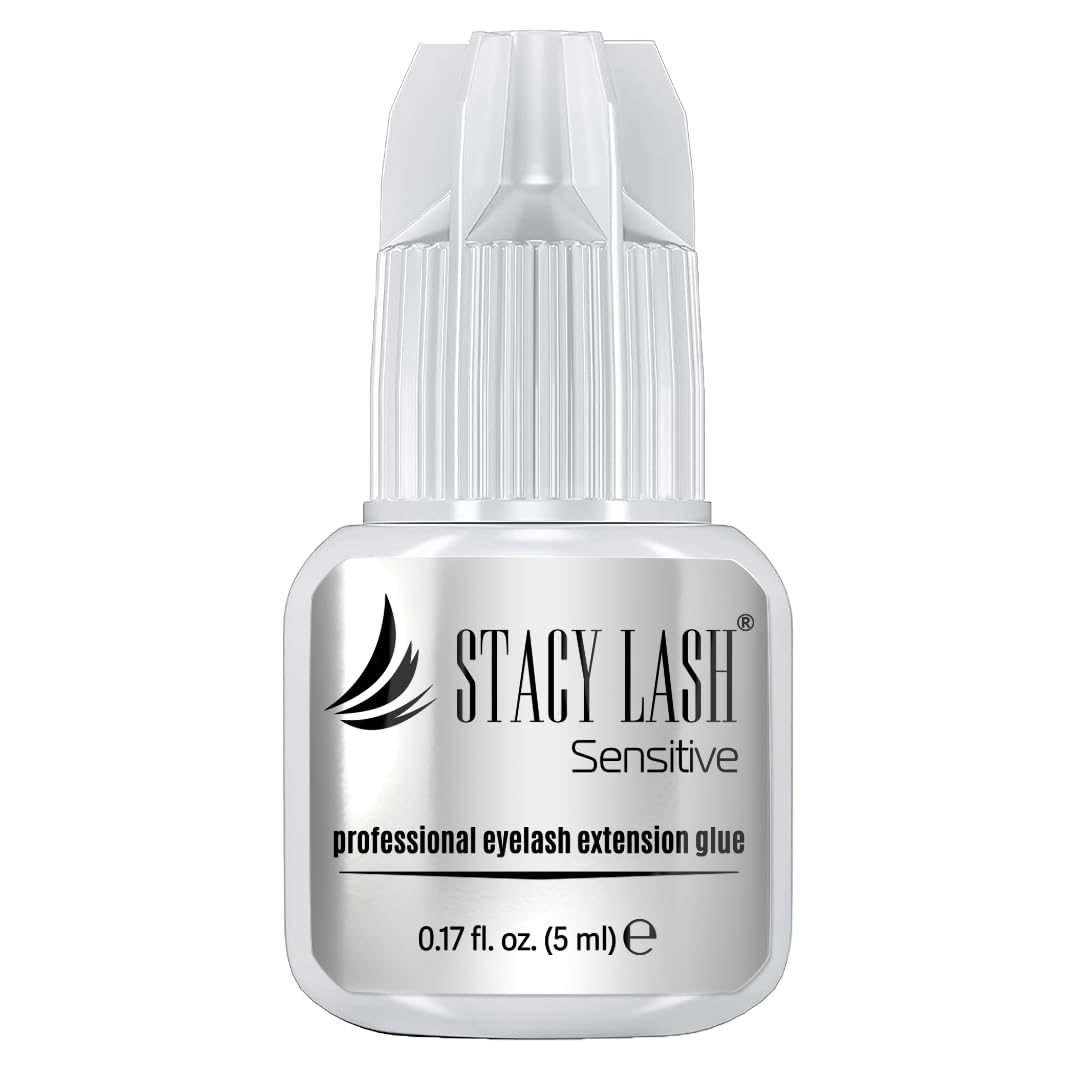 Colle STACY LASH Sensitive noir pour extensions cils, tenue fiable.