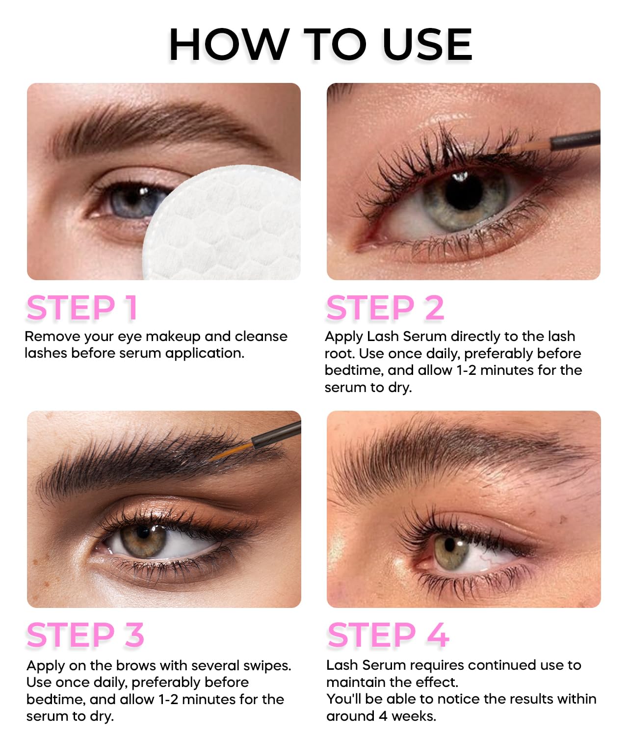 Stacy Lash sérum sans huile: application agréable sans résidu.