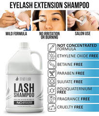 STACY LASH Shampooing: pretreatment-apres-soin efficace pour extensions