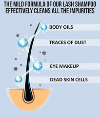 STACY LASH Shampooing: sans-paraben-sans-sulfate, douceur pour yeux sensibles