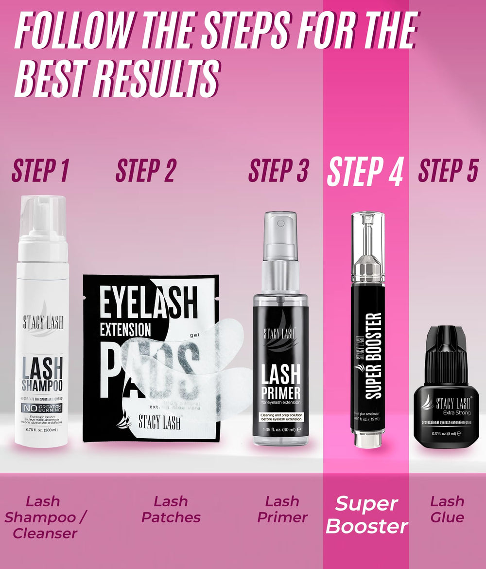 Maintien des fans préfabriqués sans fermeture grâce au Booster STACY LASH.
