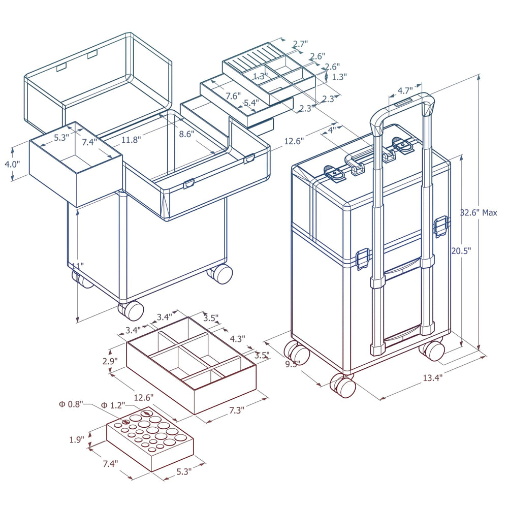 Stagiant diviseur central amovible adapte l espace selon outils et palettes